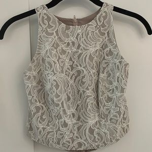 Dessy Collection Lace Style Crop Top - size 2